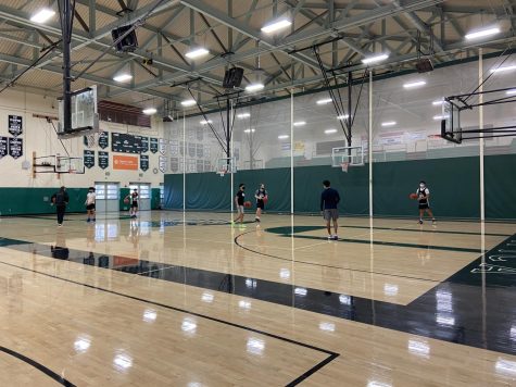 Boys Basketball practicing at Pacifica High School